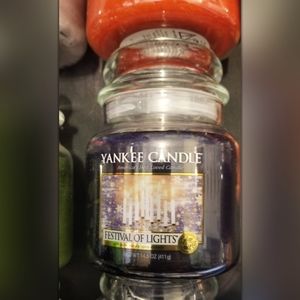 3/$42 medium jar candles - festival of lights